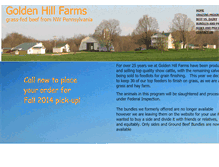 Tablet Screenshot of goldenhillfarms.com